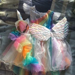 Rainbow Unicorn With Wings Costume